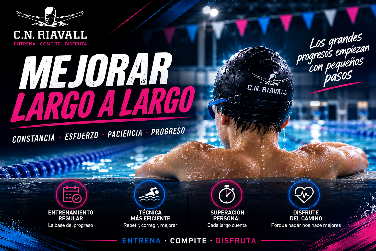 La importancia de la constancia en natación: mejorar largo a largo